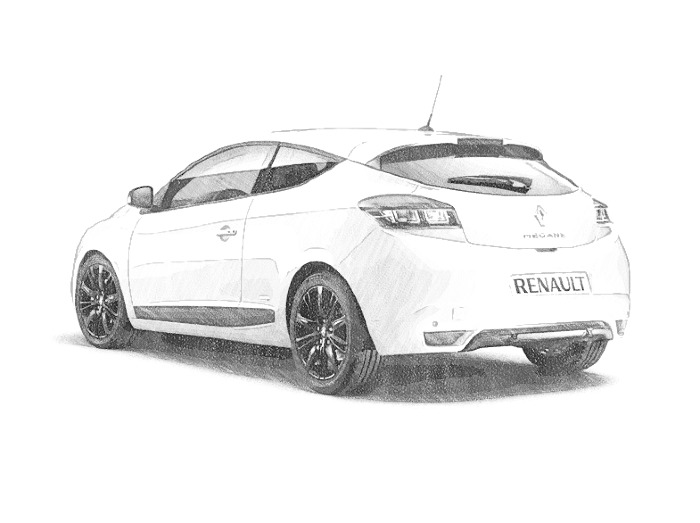 Coloriage Mégane coupé