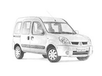 Ilustração para colorir - Kangoo - Carros Renault