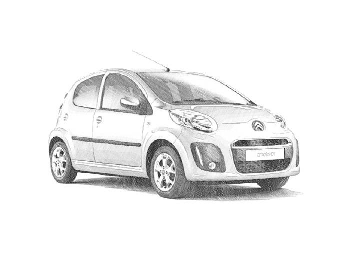Kleurplaat Autos Citroen C1 5