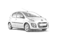Dibujo para colorear - C1 - Coches Citroen