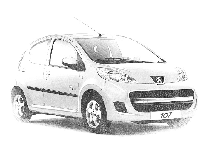 Desenho para colorir Peugeot 107