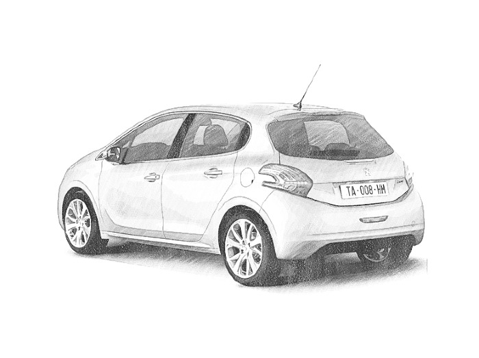 Dibujo para colorear Peugeot 208