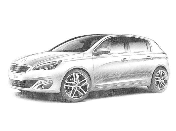 Coloriage Peugeot 308