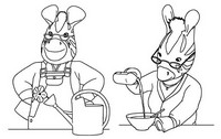 Coloriage gratuit - Le grand-père et la grand-mère de Zou - Zou