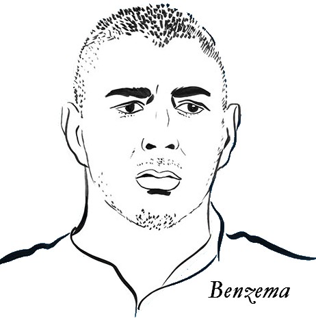 Coloring page Karim Benzema