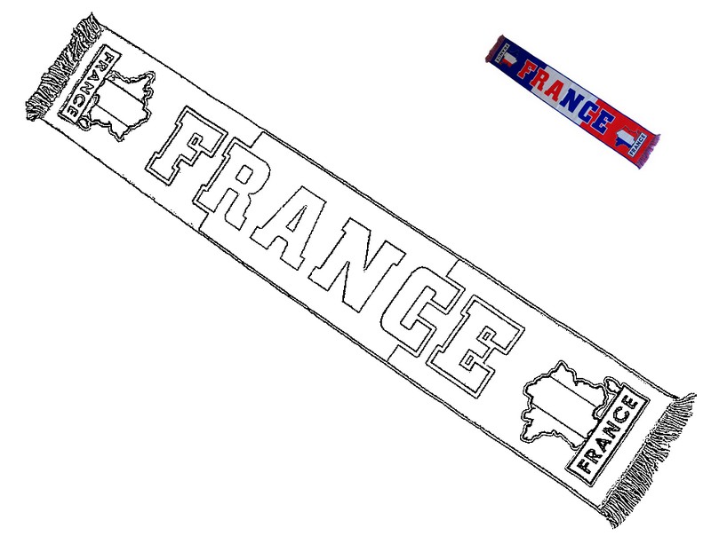 Coloriage Echarpe équipe de France foot