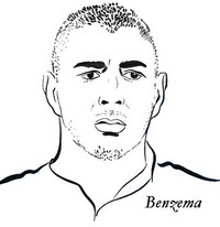 Coloriage Karim Benzema