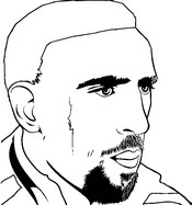 Kleurplaat Franck Ribery