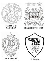 Coloriage Groupe E: FC Bayern Munich - Manchester City - CSKA Moscou - AS Roma