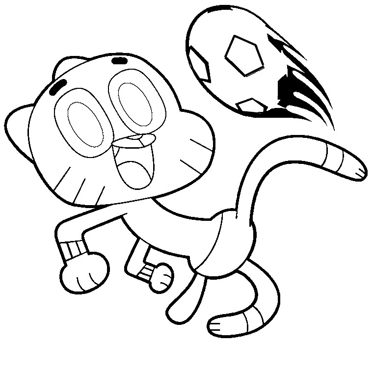 Dibujo para colorear Gumball Waterson