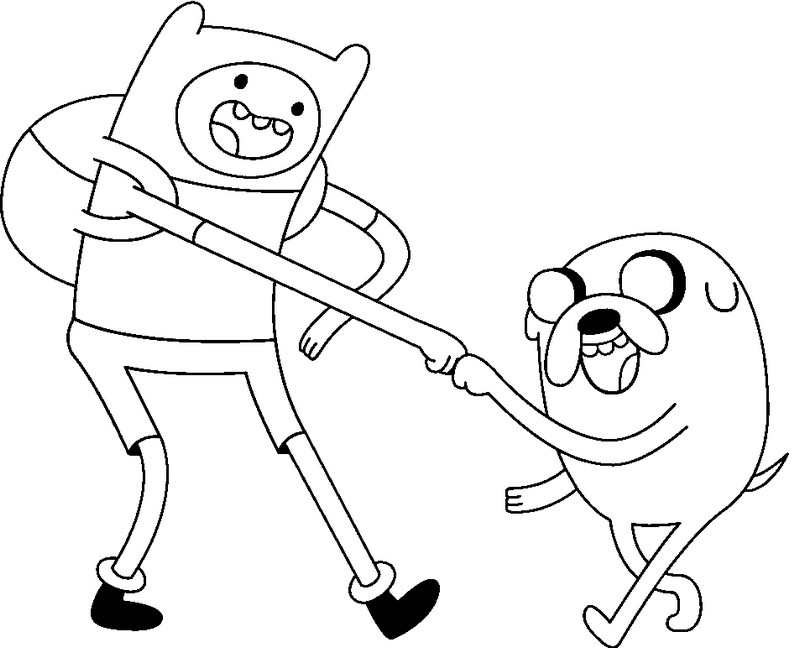 Kleurplaat Adventure time