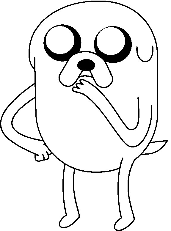 Kleurplaat Adventure time: Jake