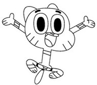 Kleurplaat om te downloaden - Gumball - Copa Toon