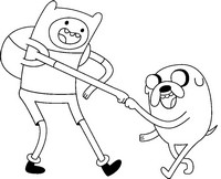 Inkleurbare afbeelding - Adventure time - Copa Toon