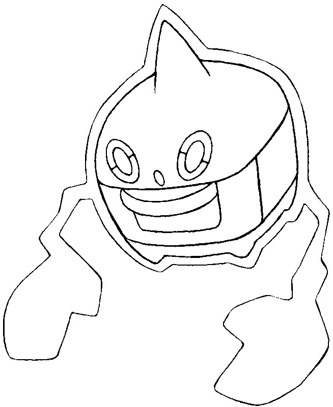 Disegno da colorare Pokémon forma alternativa 479 Rotom (Calore)