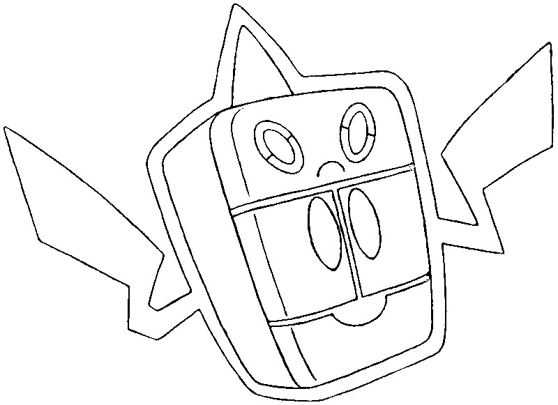 Kleurplaat Pokémon alternatieve vorm 479 Rotom (Koelkast)