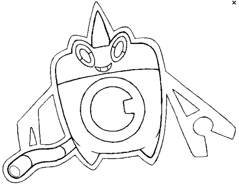 Disegno da colorare Pokémon forma alternativa 479 Rotom (Lavaggio)