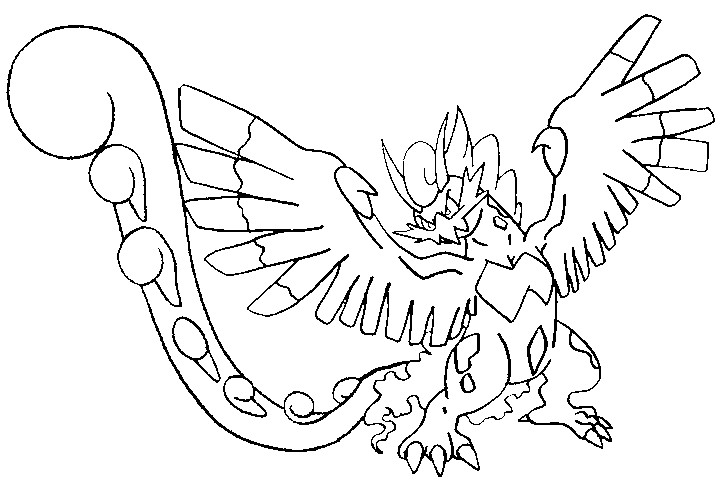 Desenho para colorir Pokémon forma alternativa 641 Tornadus