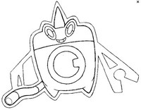 Kleurplaat Pokémon alternatieve vorm 479 Rotom (Wasmachine)