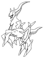 Kleurplaat Pokémon alternatieve vorm 493 Arceus