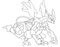 Coloring page Pokémon alternate form 646 Kyurem black