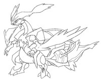 Coloring page Pokémon alternate form 646 Kyurem white