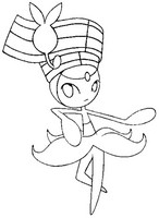 Coloriage Pokémon forme alternative 648 Meloetta (Pirouette)