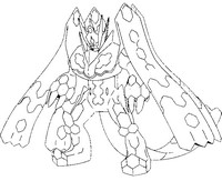 Coloriage Pokémon forme alternative 718 Zygarde (Forme parfaite 100%)