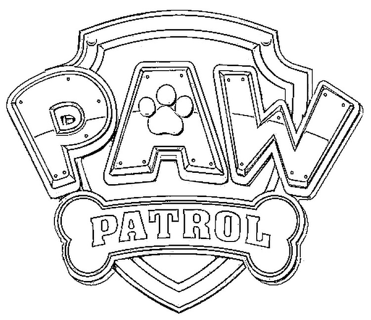 Tulostakaa värityskuvia Logo Paw Patrol