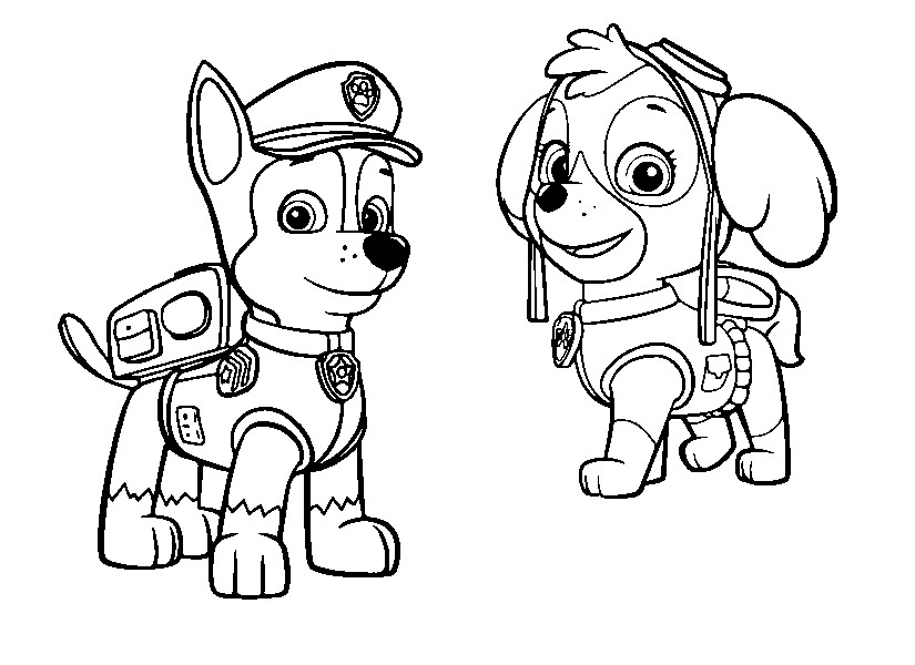 Dibujo para colorear Paw Patrol 