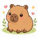 Coloring Pages Capybara in summer