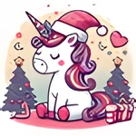 Malvorlagen Weihnachtseinhorn