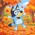 Dessins à colorier - Bluey - Automne