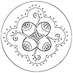Påsk Mandala målarbilder