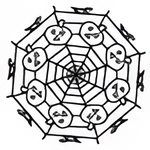 Kleurplaten Mandala Halloween