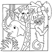 Online coloring page Animals