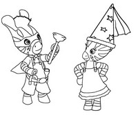 Online coloring page Zou