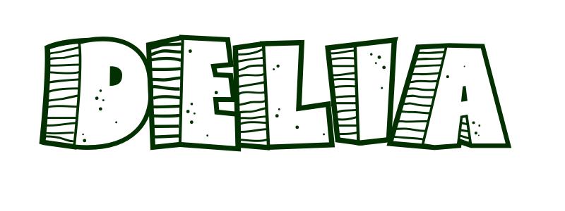 Coloring-Page-First-Name Delia