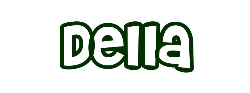 Coloring-Page-First-Name Della