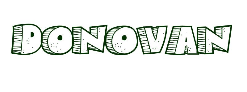 Coloring-Page-First-Name Donovan
