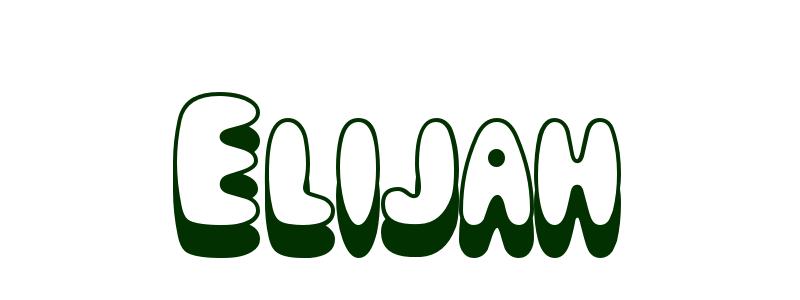 Coloring Page First Name Elijah