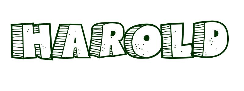 Coloring-Page-First-Name Harold
