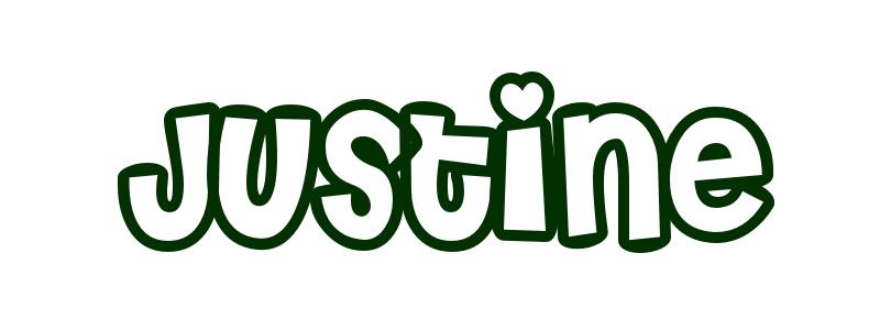 Coloring-Page-First-Name Justine