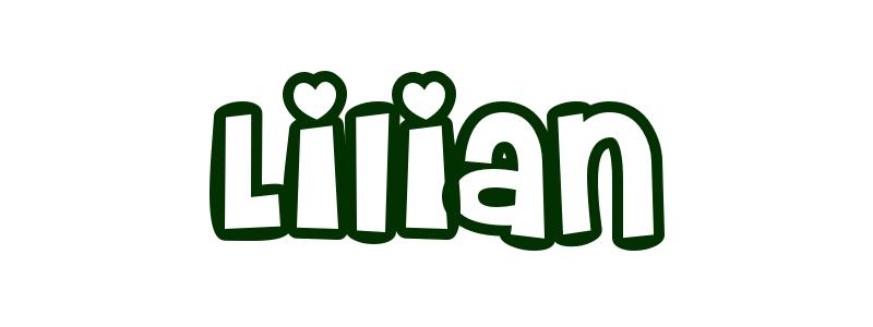 Coloring-Page-First-Name Lilian