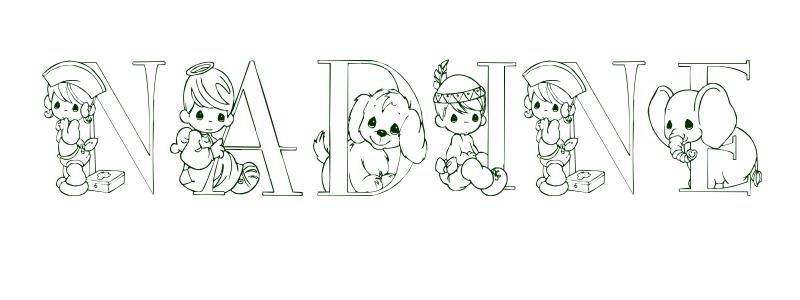 Coloring-Page-First-Name Nadine