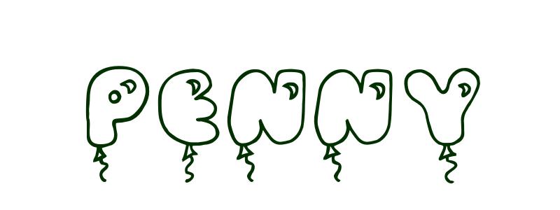 Coloring Page First Name Penny
