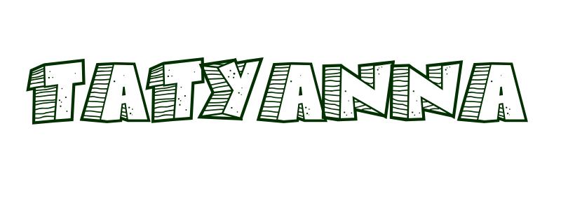 Coloring Page First Name Tatyanna - Printable coloring pages