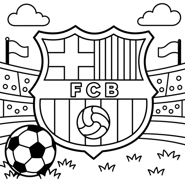 Kolorowanki online Piłka nożna - FC Barcelona