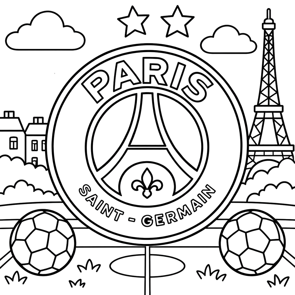 Colorazione online PSG Paris-Saint-Germain