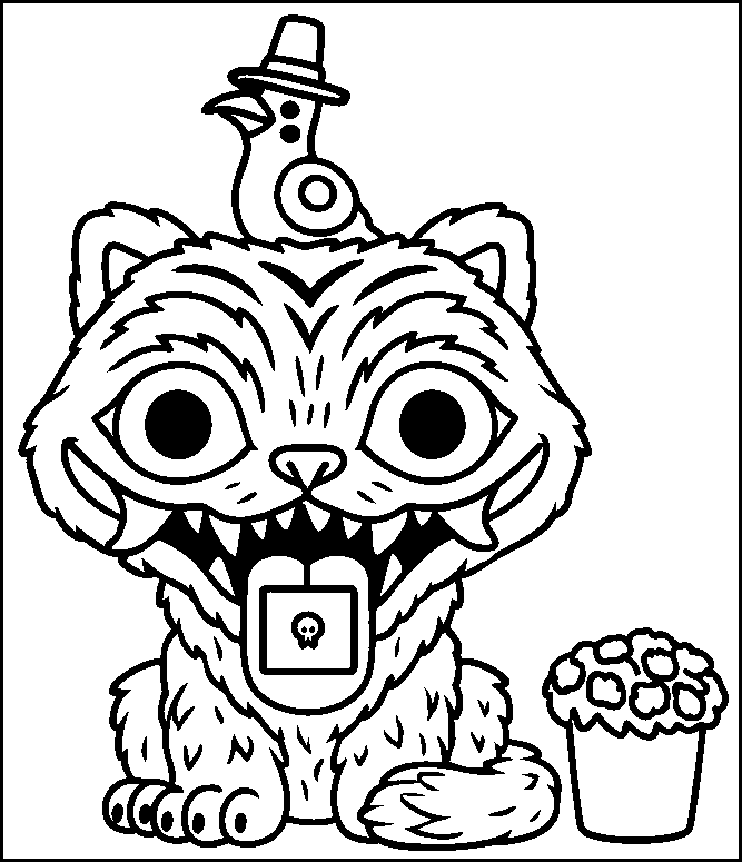 オンラインぬり絵 K-POP デーモン・ハンターズ Derpy